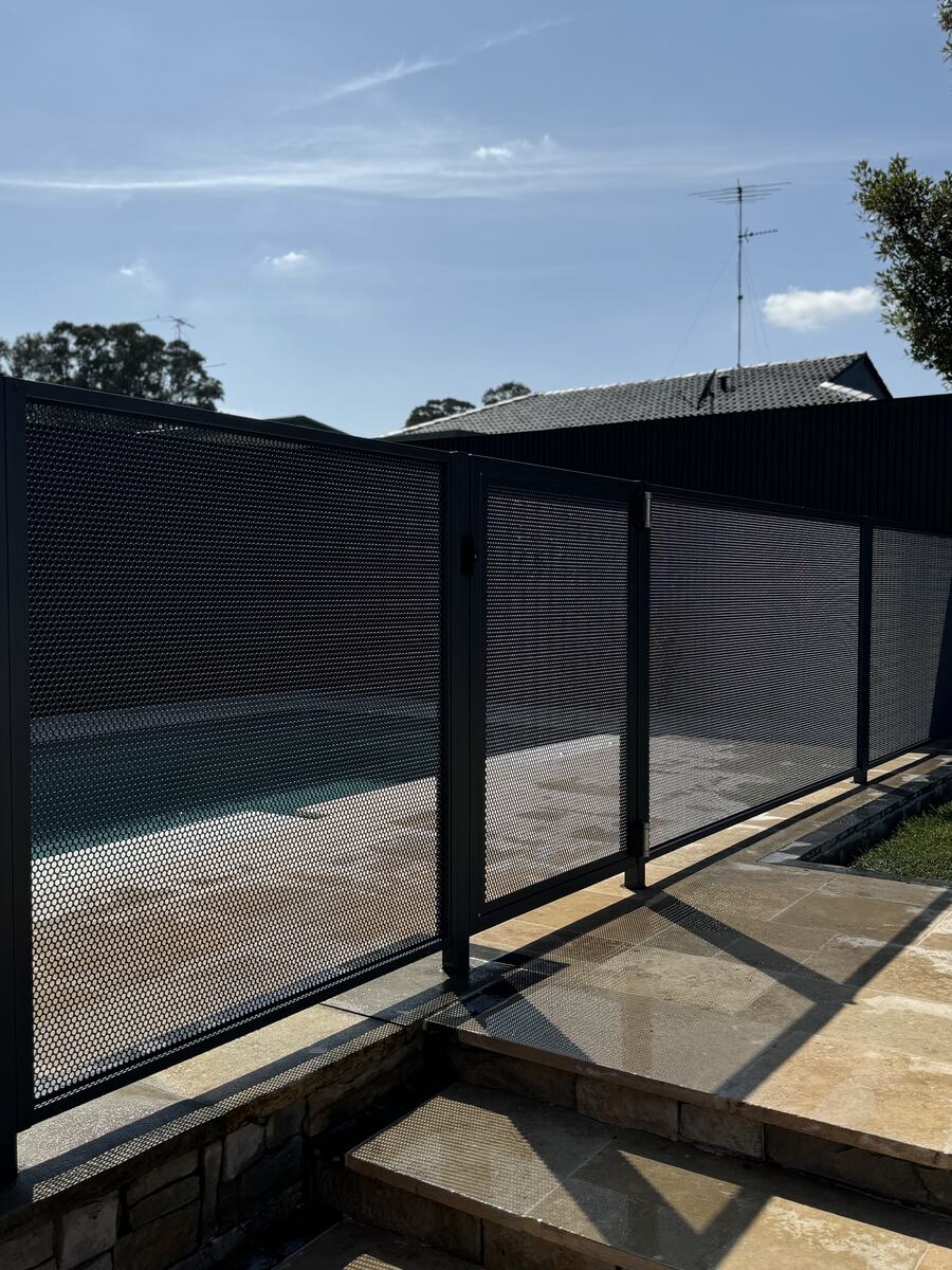 Pure Perf pool fence in Textured Ironstone, Sydney