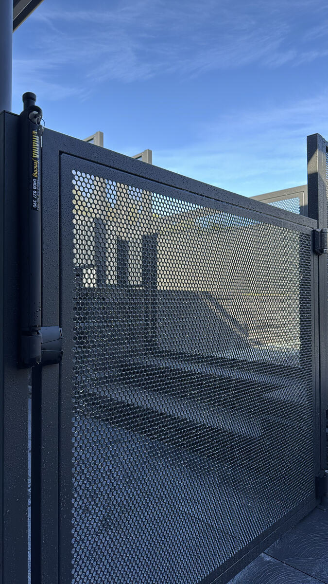 Pure Perf pool gate detail in Textured Monument, Sydney
