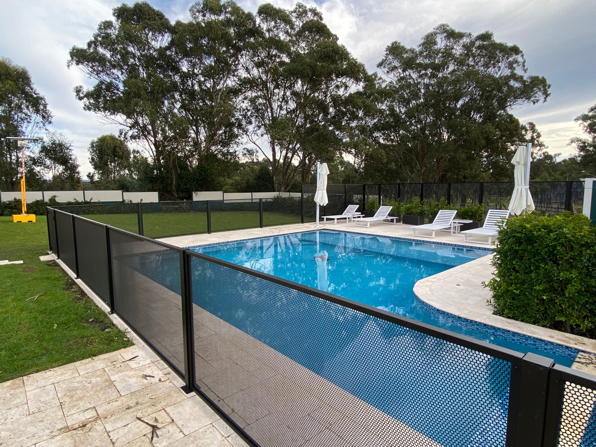 Textured Black pool fencing, Kirkham NSW