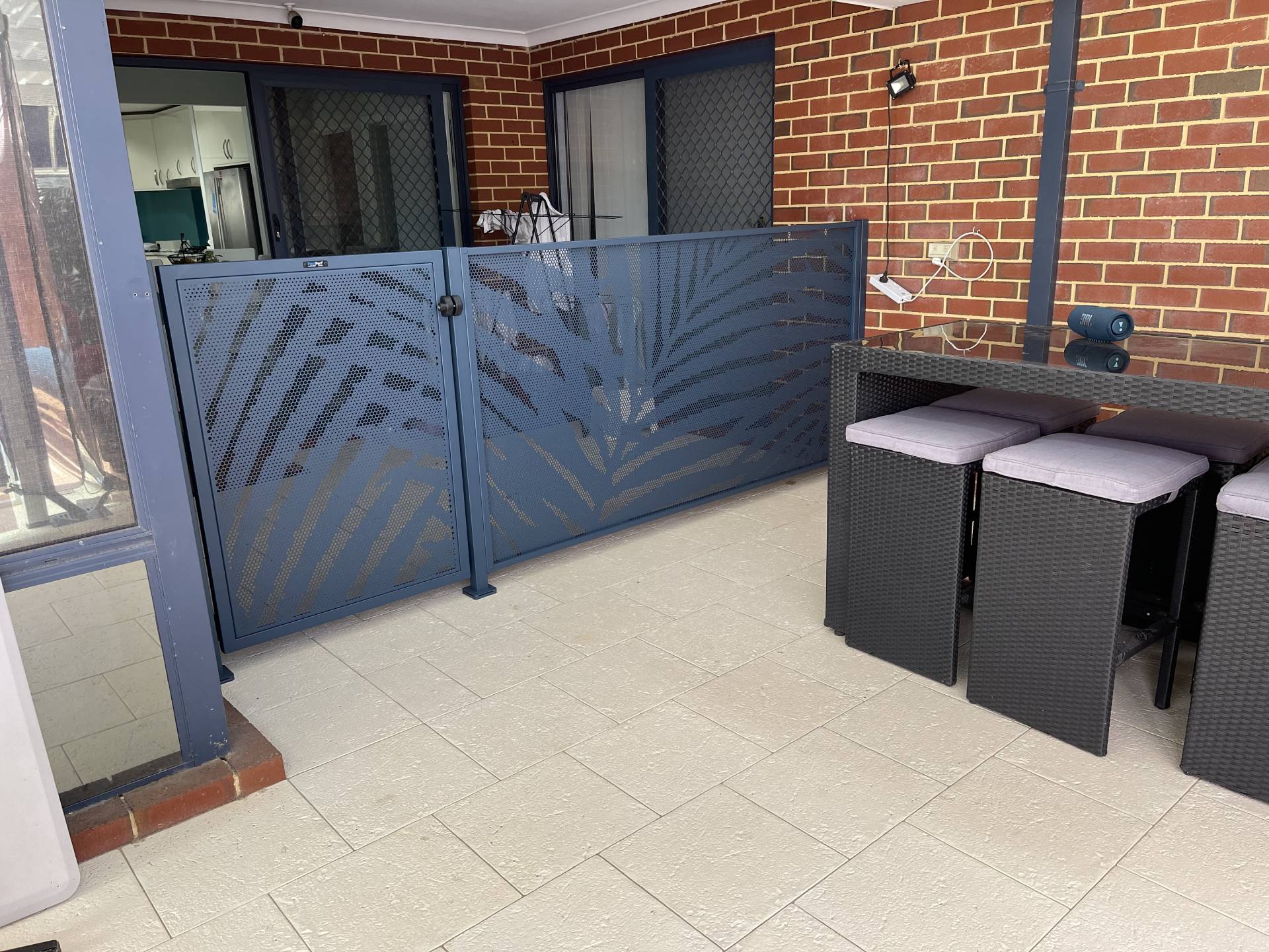 Textured Deep Ocean pool fencing, Henley Brook WA
