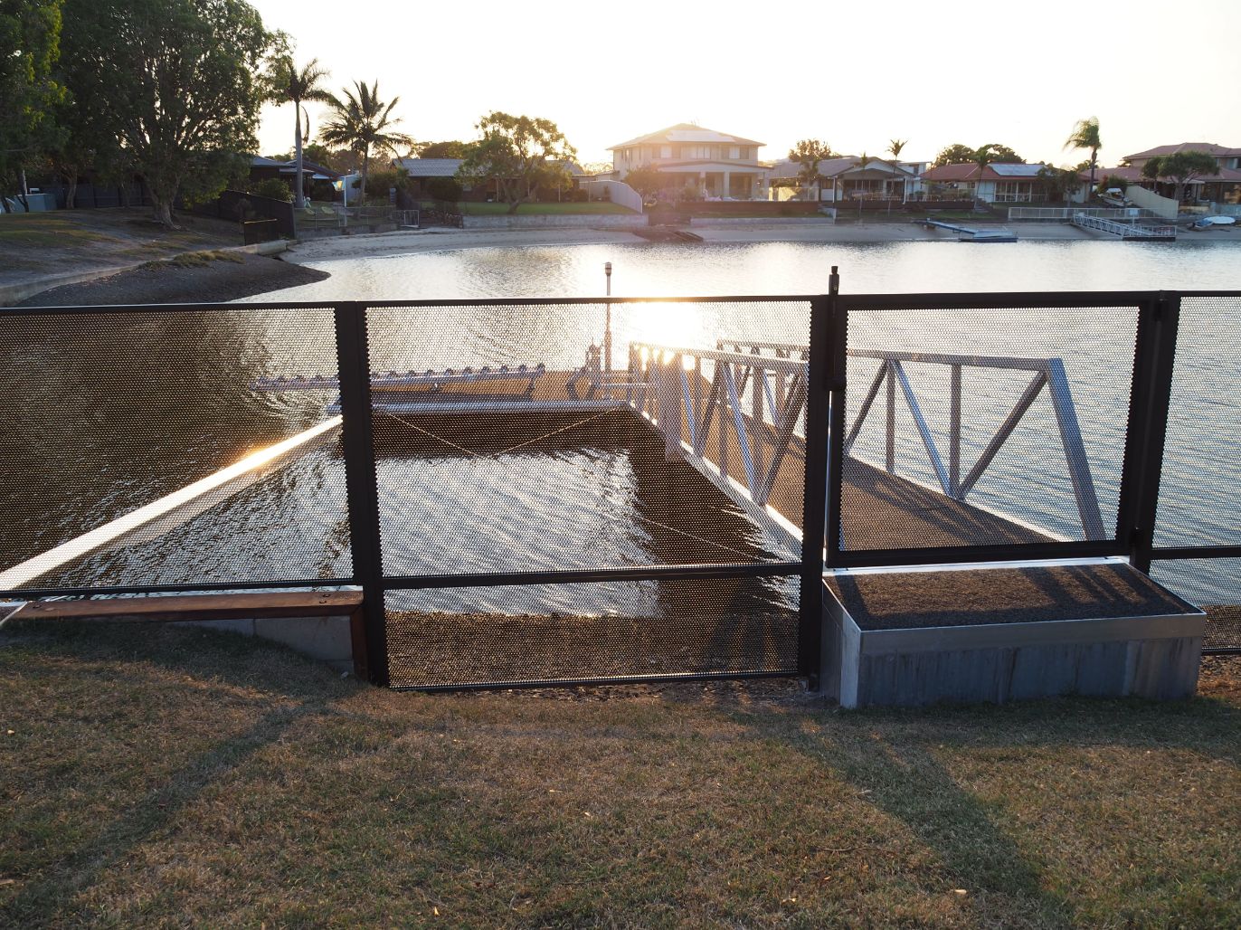 Waterfront fencing in matt Monument, Palm Beach Queensland