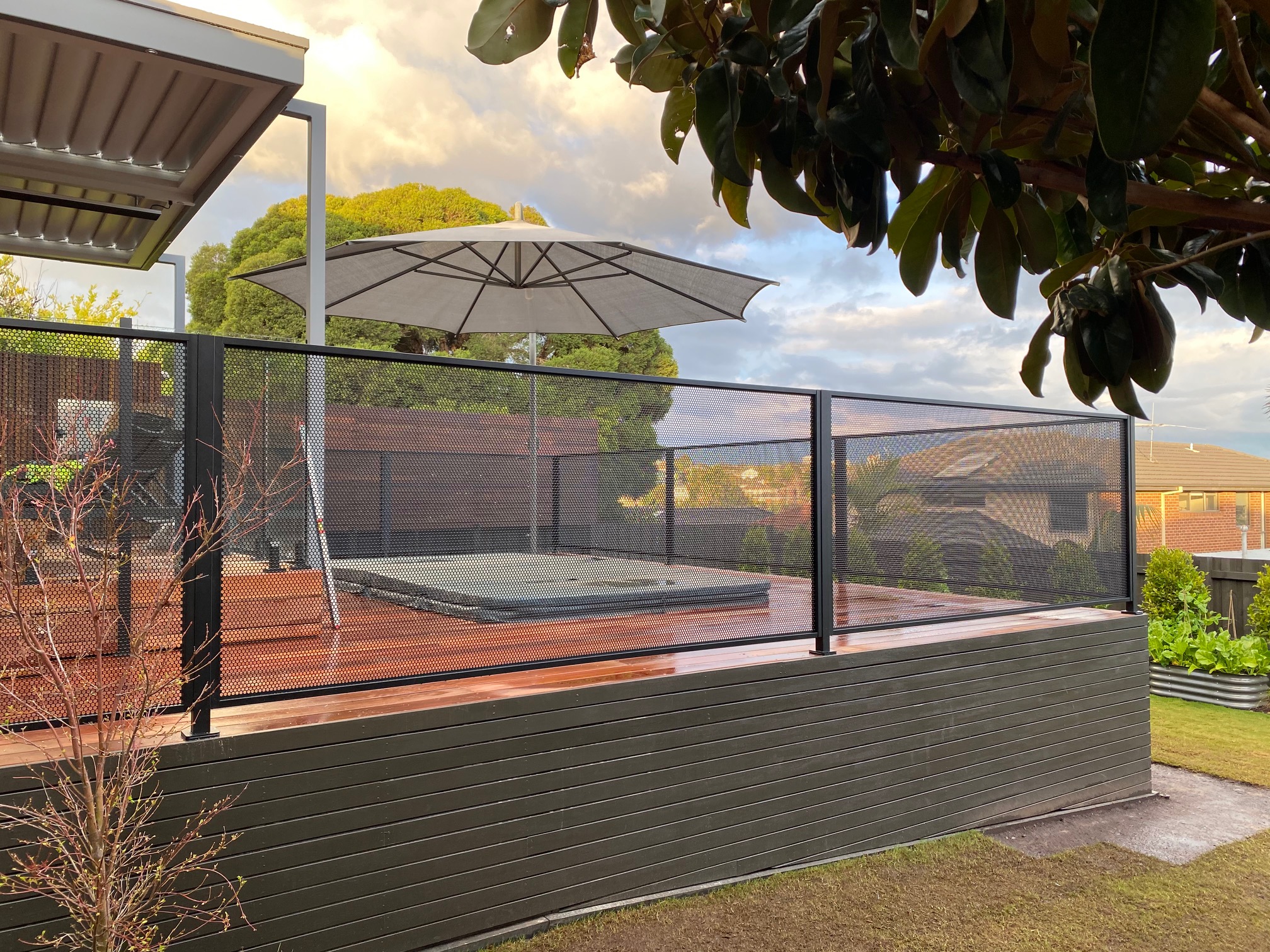 Pool Perf balustrade and fencing on a deck, Victoria