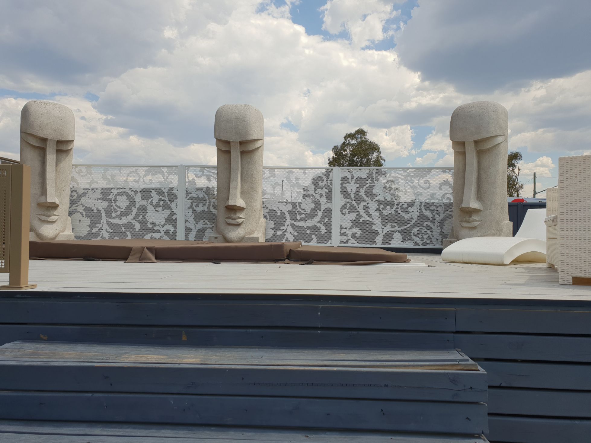White perforated pool fencing, Sydney NSW