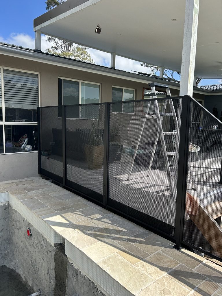 Genuine Pool Perf perforated pool fencing detail, Sydney